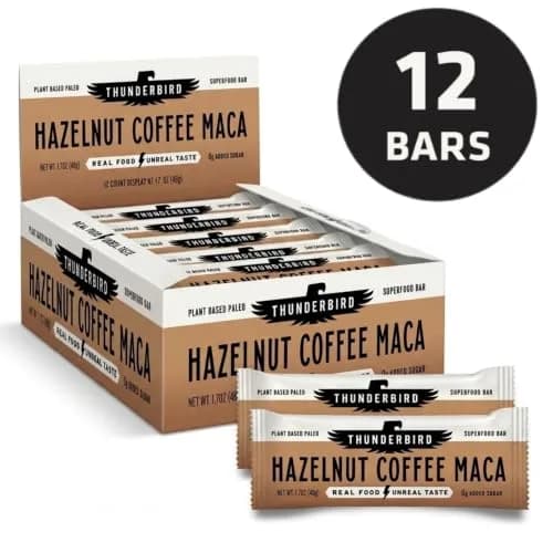 Thunderbird Real Food Bars Hazelnut 12 count | Gluten-Free Vegan Paleo Snack thumbnail 7