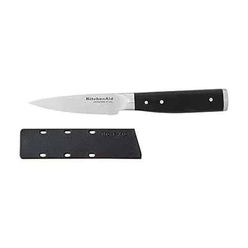 KitchenAid Gourmet Serrated Paring Knife 9cm (3.5-inch) | Forged Japanese Steel Blade thumbnail 1