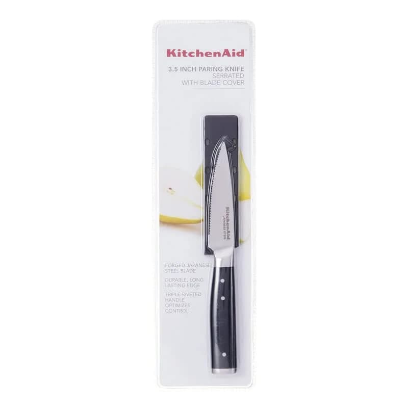 KitchenAid Gourmet Serrated Paring Knife 9cm (3.5-inch) | Forged Japanese Steel Blade thumbnail 8