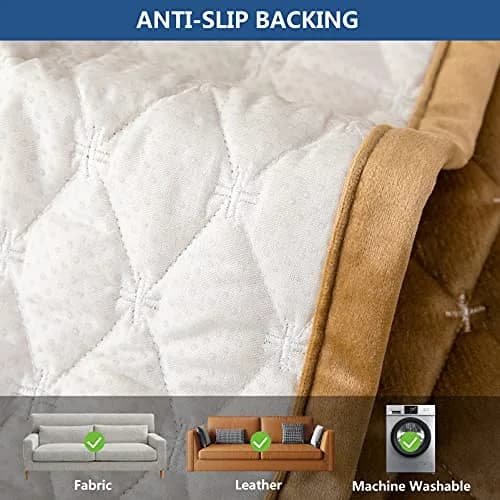 Eismodra Couch Cover for 3 Cushion Sofa | Anti-Slip Sectional Sofa Slipcover 36"x94" thumbnail 4