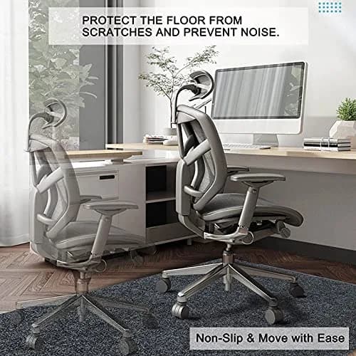 HengLiSam Dark Grey Chair Mat 120x90 cm (47x35 in) | Protects Hard Floors from Chair Damage thumbnail 4