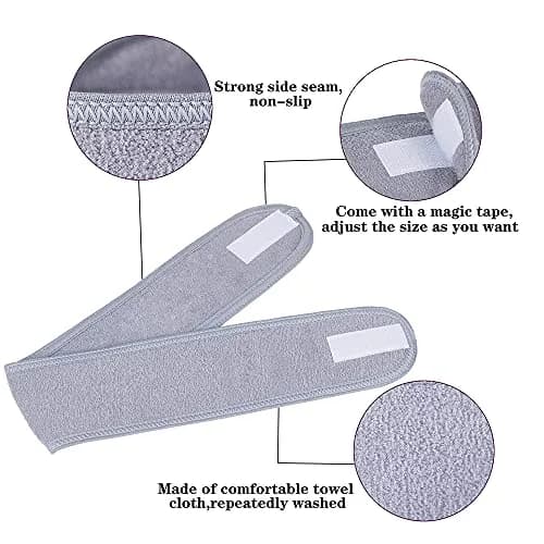 TDHDIKE Facial Spa Headbands 4 PCS | Adjustable Terry Cloth for Women Washing Face thumbnail 3