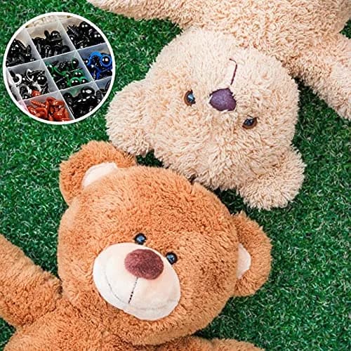 Buylorco 600pcs Safety Eyes and Noses Set 6-14mm | Assorted Sizes for Amigurumi & Crochet Dolls thumbnail 4