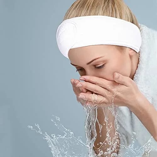 TDHDIKE White 4PCS Facial Spa Headbands | Soft Terry Cloth for Makeup & Shower thumbnail 5