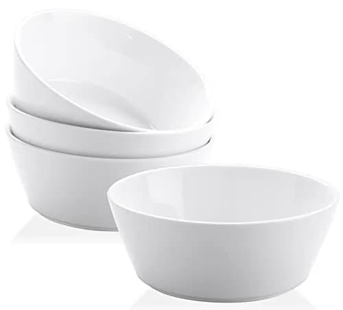 Yedio 32 OZ Large Ceramic Bowls Set of 4 | White Dinnerware for Kitchen & Dining thumbnail 1