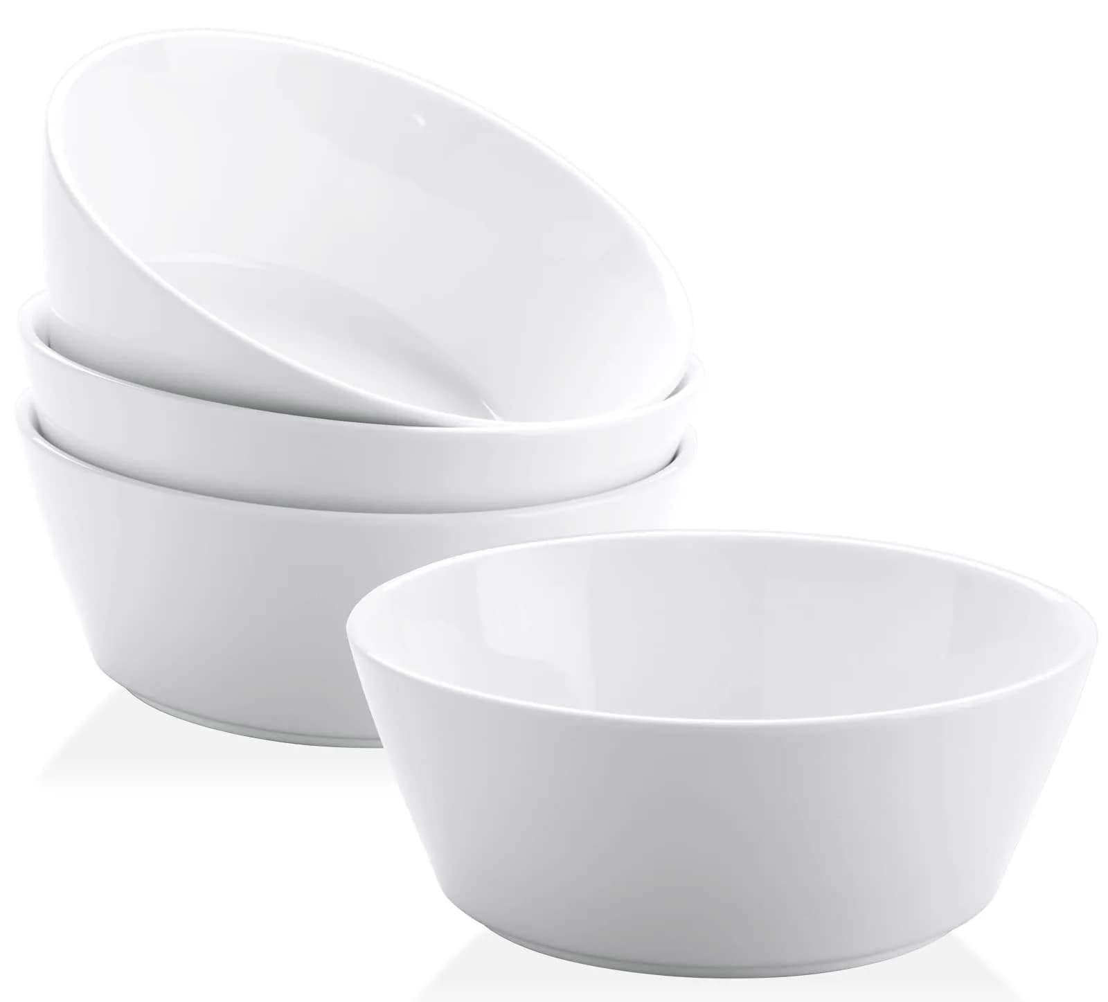 Yedio 32 OZ Large Ceramic Bowls Set of 4 | White Dinnerware for Kitchen & Dining - main product image