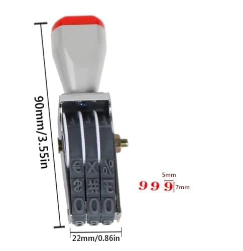 WANLIAN 3 Digits Roller Stamp Personalized Number Rubber Stamp | Multipurpose, Adjustable, Durable thumbnail 6