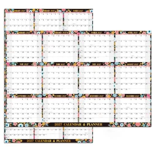 Lemome Home 2027 Dry Erase Calendar for Wall | Yearly Wall Calendar 34.6" x 22.9" thumbnail 1
