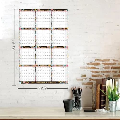 Lemome Home 2027 Dry Erase Calendar for Wall | Yearly Wall Calendar 34.6" x 22.9" thumbnail 2
