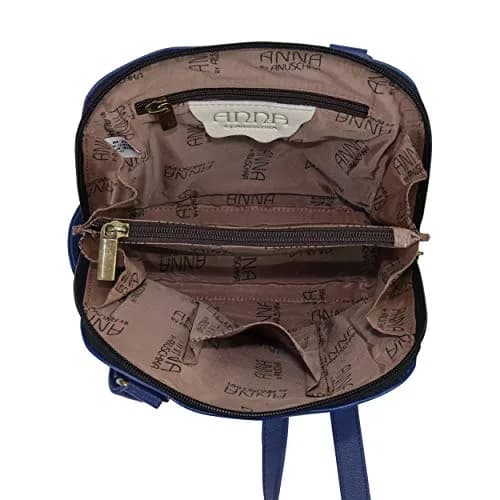 Anna by Anuschka Hand Painted Genuine Leather Small Organizer 18.5cm (7.25") | Butterfly Blue Crossbody Bag thumbnail 4