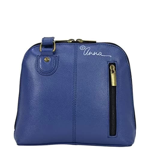 Anna by Anuschka Hand Painted Genuine Leather Small Organizer 18.5cm (7.25") | Butterfly Blue Crossbody Bag thumbnail 3