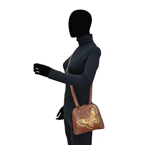 Anna by Anuschka Women's Hand Painted Genuine Leather Small Organizer Bag 20.25cm (8") | Authentic USA Import thumbnail 2
