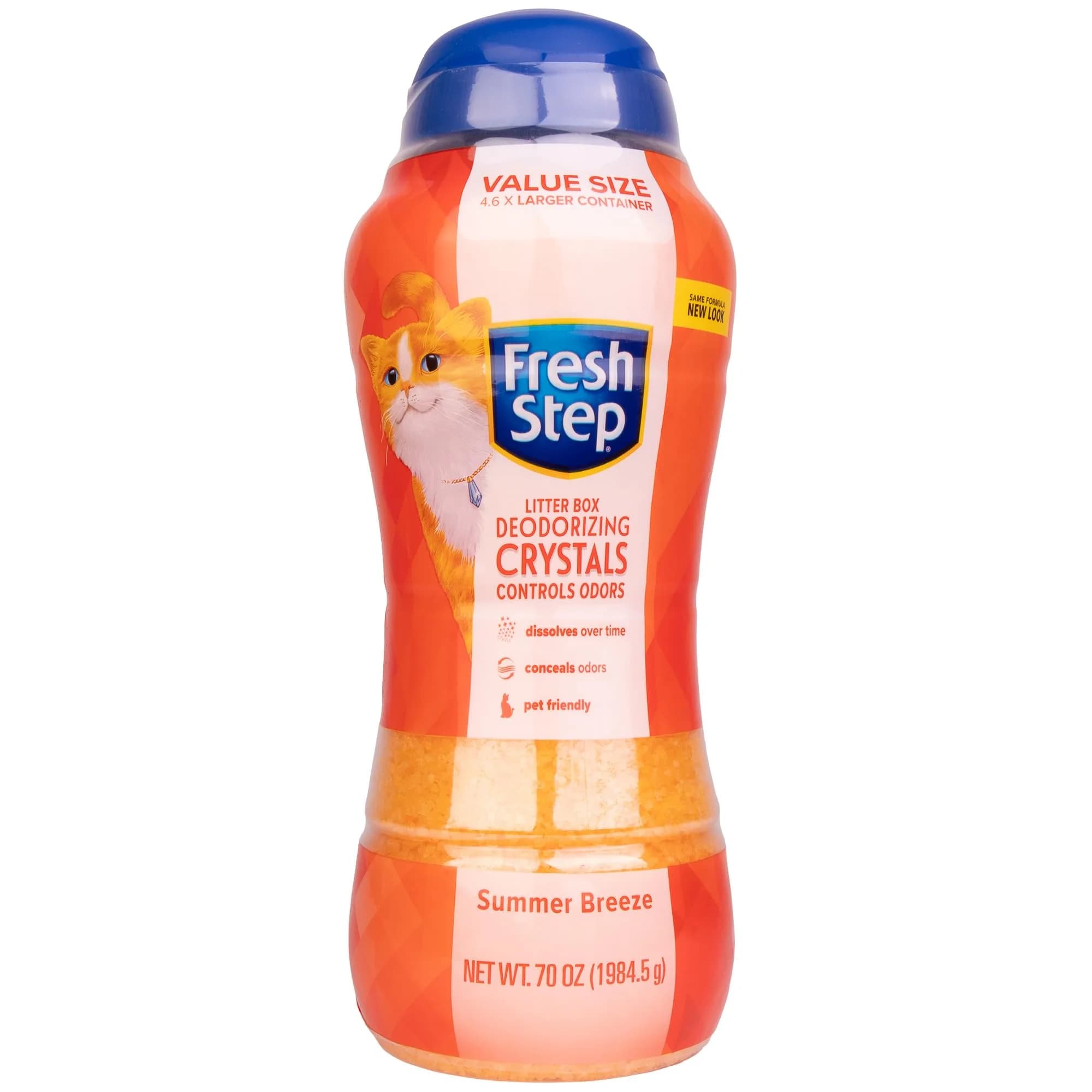 Fresh Step Summer Breeze Scent Cat Litter Crystals Deodorizer, 70 Ounce - main product image