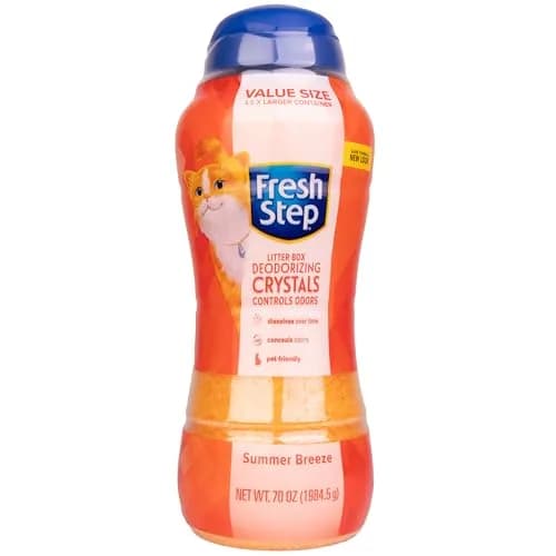 Fresh Step Cat Litter Crystals Deodorizer Summer Breeze Scent 70 Oz (1.98 kg) | Odor Control for Multi-Cat Homes thumbnail 1