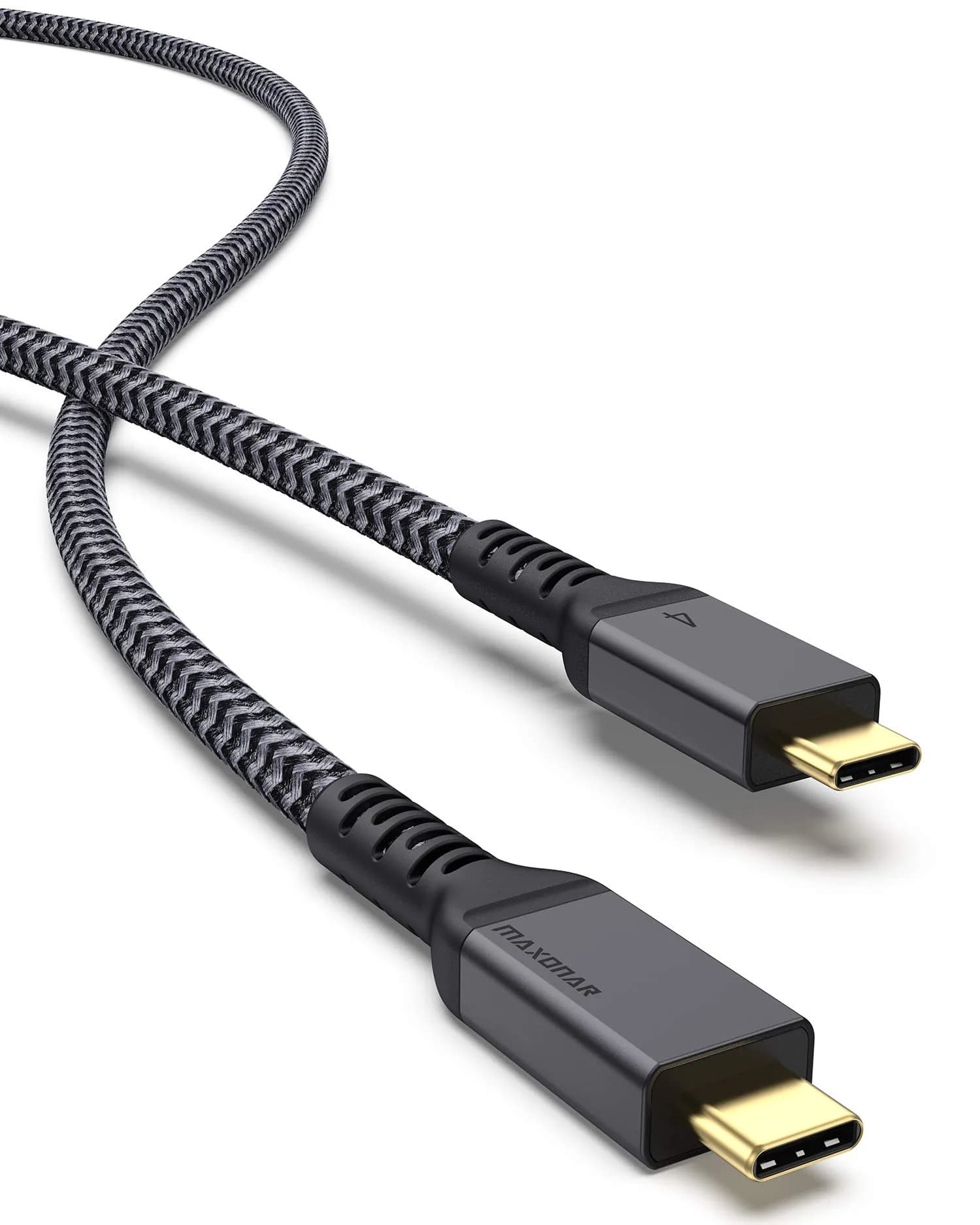 Maxonar Thunderbolt 4 Cable 6.6Ft | 40Gbps Data & 240W Fast Charging, 8K/5K@60Hz Support - main product image