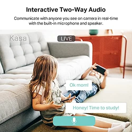 Kasa Smart KC410S 2K+ Indoor Pan/Tilt Wired Security Camera | 2K HD, Night Vision, 256GB Local Storage thumbnail 6