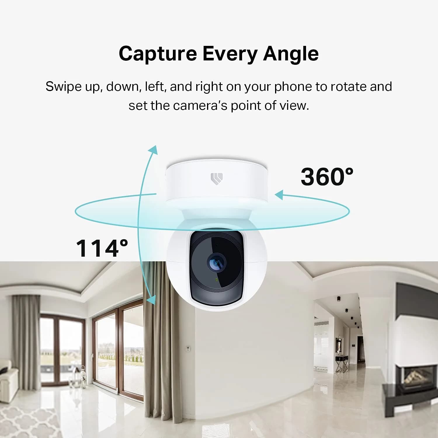 Kasa Smart KC410S 2K+ Indoor Pan/Tilt Wired Security Camera | 2K HD, Night Vision, 256GB Local Storage - view 3