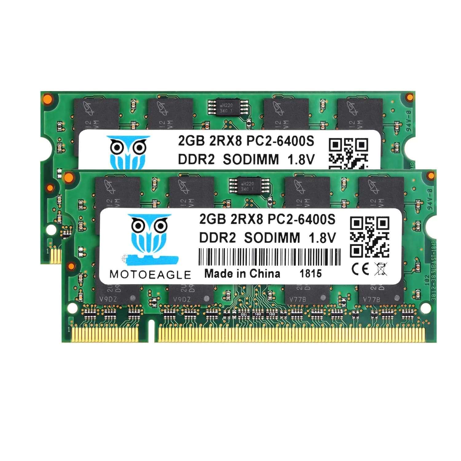 motoeagle DDR2 800MHz SODIMM 4GB (2x2GB) PC2 6400S RAM 1.8V CL6 200-Pin Non-ECC Unbuffered Laptop Memory Modules - main product image