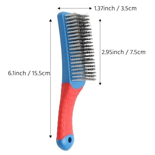 Regpre Steel Wire Brush for Rust Removal | Durable 8x20 Stainless Steel Bristles (16cm x 7.5cm) thumbnail 5