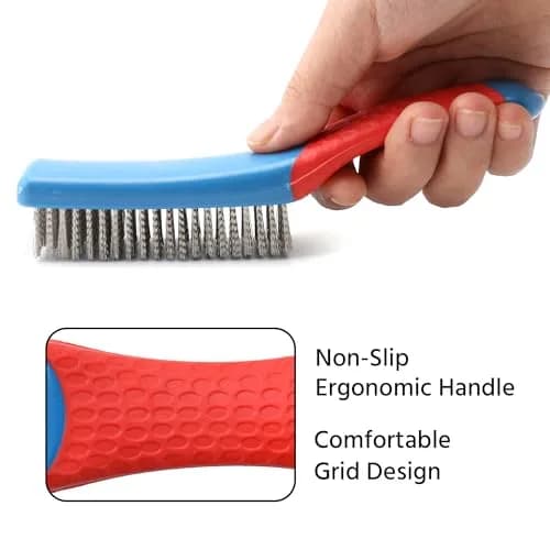 Regpre Steel Wire Brush for Rust Removal | Durable 8x20 Stainless Steel Bristles (16cm x 7.5cm) thumbnail 6