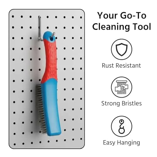 Regpre Steel Wire Brush for Rust Removal | Durable 8x20 Stainless Steel Bristles (16cm x 7.5cm) thumbnail 7