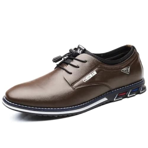 COSIDRAM Mens Business Dress Shoes Casual Comfort Walking Shoes Brown 8.5 | All-Day Office & Casual Wear thumbnail 1
