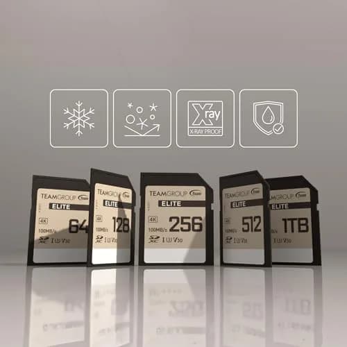 TEAMGROUP Elite 128GB SDXC UHS-I U3 V30 Memory Card | 100MB/s Read Speed for 4K UHD Recording thumbnail 4