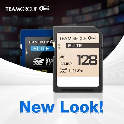 TEAMGROUP Elite 128GB SDXC UHS-I U3 V30 Memory Card | 100MB/s Read Speed for 4K UHD Recording thumbnail 2