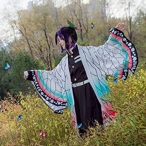 Todoroki Shoto Anime Womens Cosplay Costumes Kochou Suit Full Set Halloween Party Outfit (Purple, S) | Authentic US Import thumbnail 6
