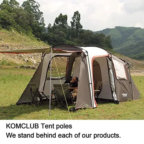KOMCLUB Telescoping Tent Poles Set of 2 (198 cm / 78 in) | Adjustable Stainless Steel Poles for Tarps, Tents, and Shelters thumbnail 6