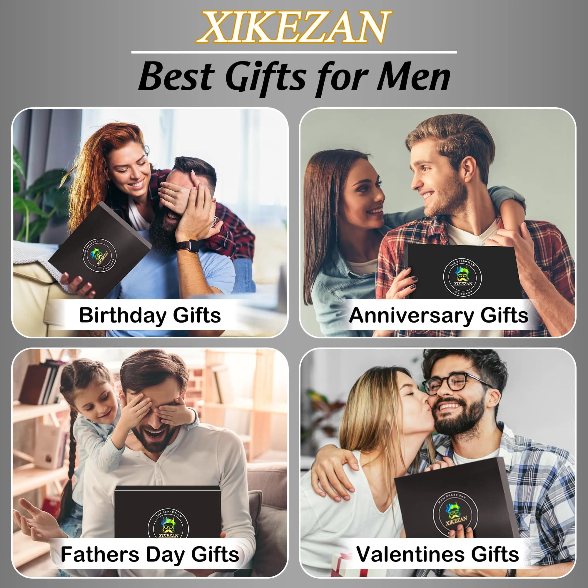 XIKEZAN Beard Straightener Grooming Kit for Men, Black 10.47" x 2" | 3 Heat Settings & Dual Voltage - view 7