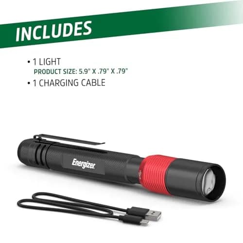 Energizer X-400 Pen Light Flashlight Rechargeable | 400 Lumens, Compact, IPX4 Water-Resistant thumbnail 6