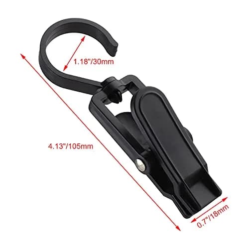 Jiozermi 20 PCS Laundry Hooks Clip | Plastic, Black, 4.13" x 1.38" | 360° Rotating, Grip Teeth thumbnail 3
