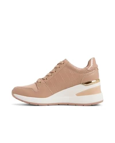 ALDO Women's Adwiwia Fashion Sneaker with Wedge Heel, Bone, 2.75-inch Heel | Comfortable Lace-Up Style thumbnail 7