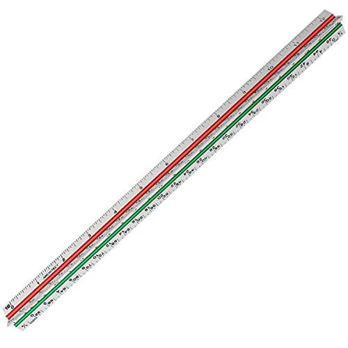 Hutou 12" Architectural Scale Ruler Triangular Ruler, Color-Coded, 30 cm (12 inch) | Precision Drafting Tool thumbnail 2
