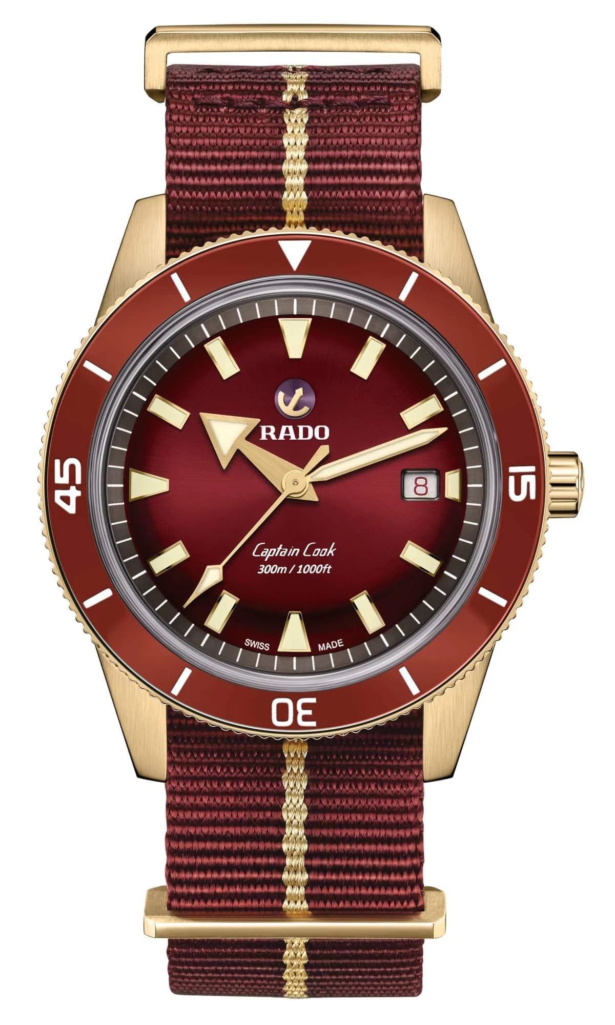 Rado Captain Cook Automatic Bronze Fabric Bracelet | Swiss Automatic Movement, 42mm, Water-Resistant 300m