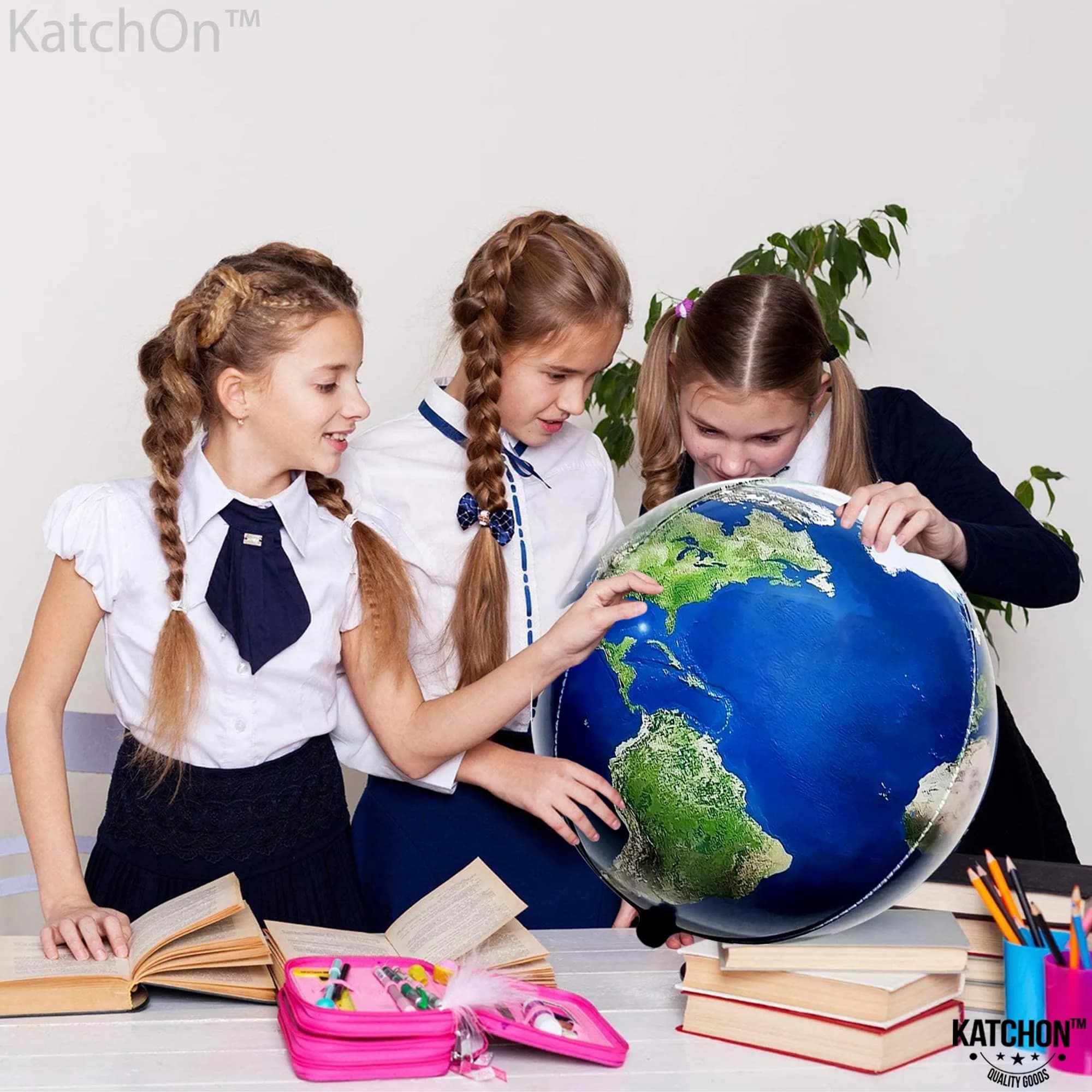 KatchOn 22 Inch Large Earth Balloons Set (6 Pieces) | 360 Degree 4D World Balloons - view 6