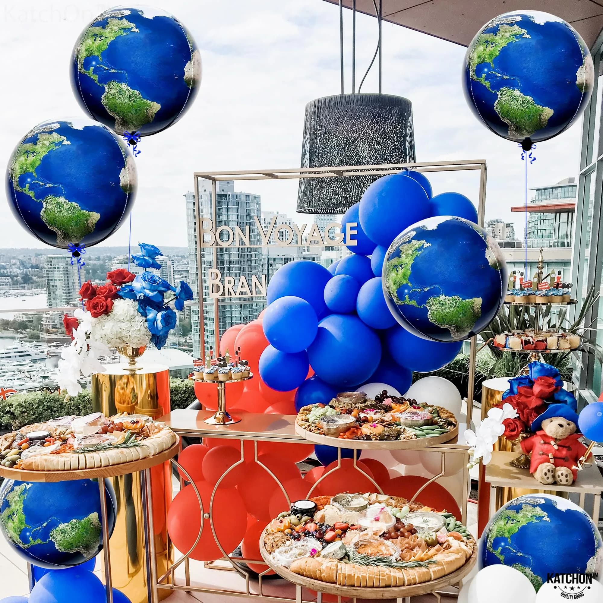 KatchOn 22 Inch Large Earth Balloons Set (6 Pieces) | 360 Degree 4D World Balloons - view 7