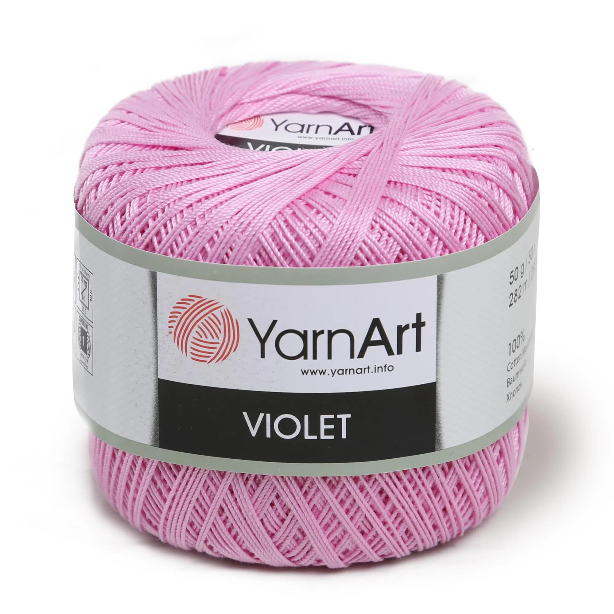 Yarn Art 1 Skein YarnArt Violet Cotton Yarn for Crochet & Embroidery | Summer Projects (1102.36 inches) — 319