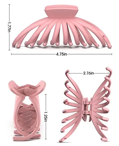 OPAUL Large Hair Claw Clips for Women - Matte Non-slip 4.7 Inch Strong Hold Hair Accessories for Thick & Thin Hair thumbnail 4