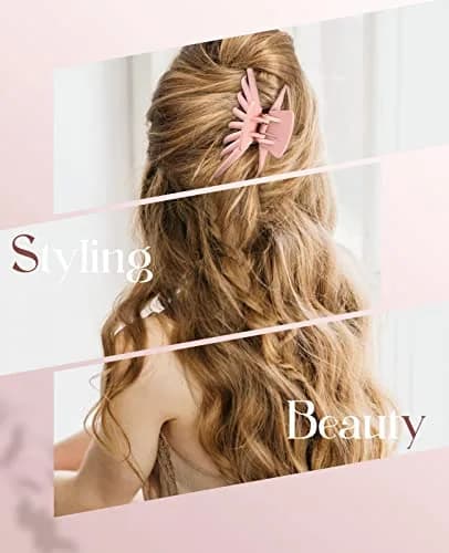 OPAUL Large Hair Claw Clips for Women - Matte Non-slip 4.7 Inch Strong Hold Hair Accessories for Thick & Thin Hair thumbnail 6