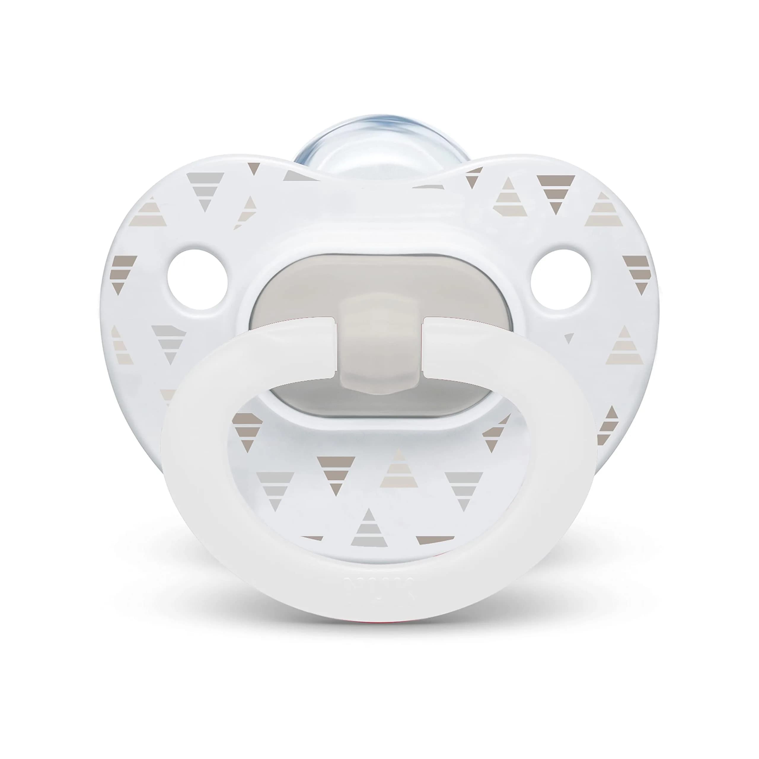 NUK First Choice Classic Orthodontic Baby Pacifier 0-6 Months | BPA-Free Silicone Newborn Pacifier (5-Pack, Neutral) - view 7
