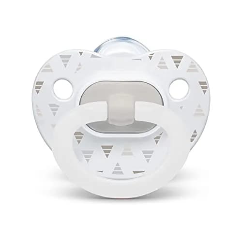 NUK First Choice Classic Orthodontic Baby Pacifier 0-6 Months | BPA-Free Silicone Newborn Pacifier (5-Pack, Neutral) thumbnail 7