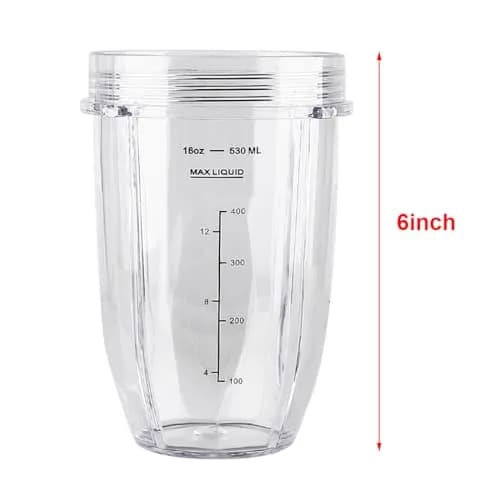 Veterger 2 Pack Replacement Parts Cup with Lid,Compatible with Ninja Blender Auto iQ BL480 BL482 BL642 NN102 BL682 BL450 BL2013 (2 18oz) | Kitchen Appliance Accessory thumbnail 3