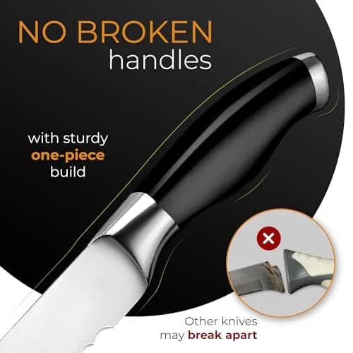 Orblue Serrated Bread Knife 8-Inch | Ultra-Sharp Stainless Steel for Effortless Slicing in India thumbnail 3