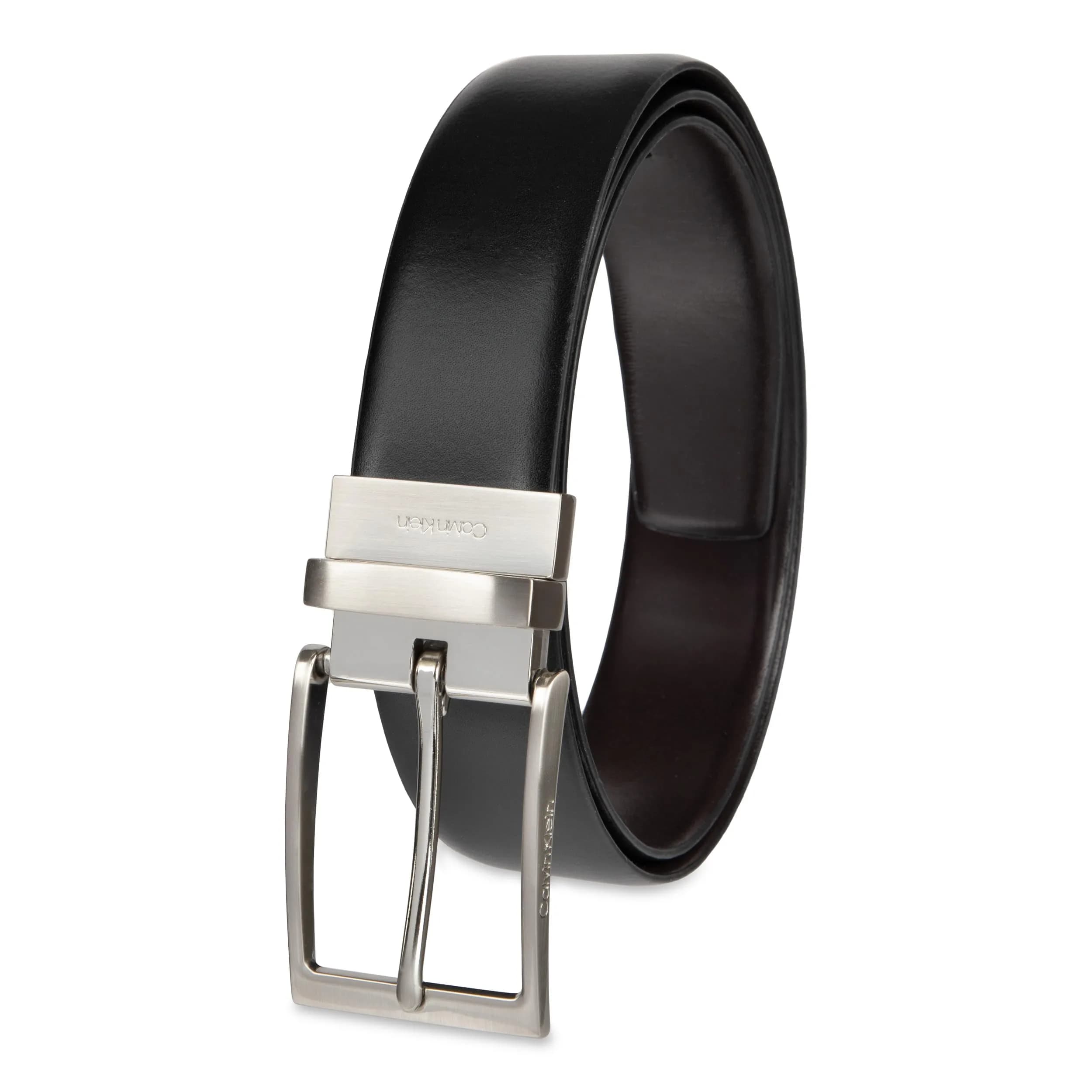 Calvin Klein Reversible Men's Belt Deep Black/Brown X-Large | Versatile 2-in-1 Formal Accessory