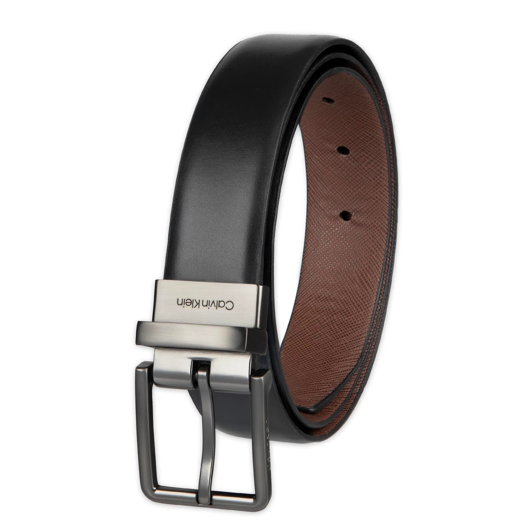 Calvin Klein Men's 2-in-1 Reversible Leather Dress Belt | Versatile Formal & Casual Accessory
