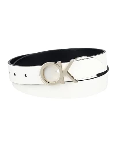 Calvin Klein Women's Reversible Belt, White/Black Plaque, Small | Classic 2-in-1 Reversible Design thumbnail 1