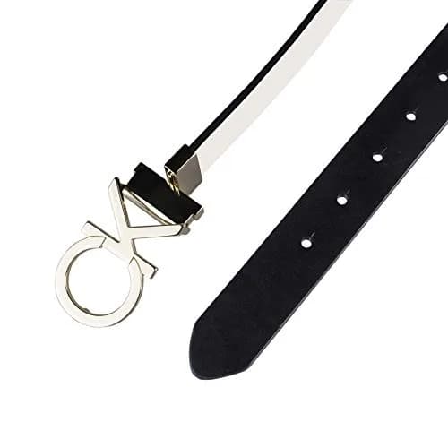 Calvin Klein Women's Reversible Belt, White/Black Plaque, Small | Classic 2-in-1 Reversible Design thumbnail 3