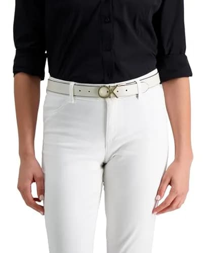 Calvin Klein Women's Reversible Belt, White/Black Plaque, Small | Classic 2-in-1 Reversible Design thumbnail 5